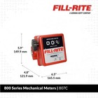      Fill-rite 807c Series 800c Flow Meter 3 4 Npt 5-20 Gpm Red Mechanica Hd