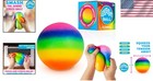 Arggh  Rainbow Giant Stress Ball - 3 75 Inch Fidget And Sensory Toy For All Ages