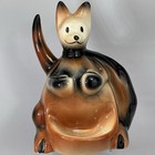 Vtg 1956 Pulp Fiction Mccoy Usa Ceramic Boxing Kangaroo Dresser Caddy  chipped