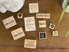Wood Mounted Rubber Stamp Lot Of 11 Inspirational Quotes Motivational Crafting