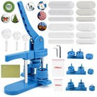 3 In 1 Pin Button Maker Machine 25 32 58mm Badge Press Kit With 300pcs Parts