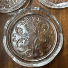Set Of 5 - Vintage Coasters Clear Glass Scalloped Edge 3 3 4   