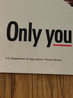 Vtg Smokey The Bear Poster Ad 1964 Cardboard Usda Forest Service 13x18 5  Please