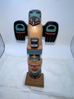 Vintage Tlingit Totem Pole Carving Alaska Ivory Jack   s 1987 Wood Signed Raven