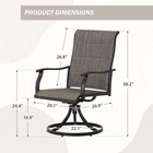 Aoodor 360   Swivel Patio Dining Chairs Set Of 2 Outdoor Chair Set Gray Mix Brown
