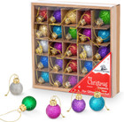 25 Vintage Christmas Ornaments Antique Glass Christmas Tree Decorations Mini Ret