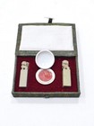 Chinese Carved Soapstone Chop Ink Set