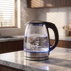 1 2l Glass Electric Tea Kettle 600w Fast Boil Cordless Auto-shutoff   Boil-dry