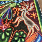 Mexican Huichol Yarn Painting Nayarit Folk Art Signed W  Description 12 X 12 