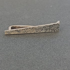 Vintage Modernist Sterling Silver Tie Bar Hammered Textured Israel Men s Gift