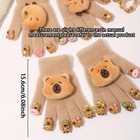 Cute Winter Girls Gloves With Sweet Animal Detail  Soft Warm Cozy Fingertips