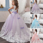Wedding Flower Girl Dress Communion Party Prom Princess Pageant Bridesmaid Gown