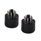 2x 8pin Octal Socket Saver El34 Kt88 6550 6sn7 6l6 6ca7 5u4g 5z3 274b 6f8g Black