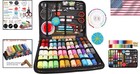 Comprehensive 184-piece Travel Sewing Kit With Xl Thread Spools   Accessories