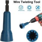 Electrical Wire Twister Tool For Drill  Nut Twiter Plastic 1pcs Blue 