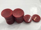 Catalin Bakelite Red Swirl Transluscent Poker Chips 1935 Vintage Lot 48 Art Deco