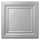 Art3d 12-pack Pvc Ceiling Tiles In Argent Silver  2x2ft Each  covering 48 Sq ft