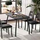 5 Piece Set Dining Table Set Space-saving - Upholstered Chairs  Casual Dinner