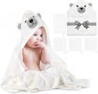Cute Elephant Hooded Baby Towel- 8 Piece Bath Ential  2 X