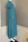 Vtg Blue Terry Cloth Long Dress Swimsuit Coverup Gloria Moret Made In Usa Medium