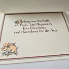 Christmas Card Susan Winget Three Little Trees Lang Co Old Fashioned Kids Bunny