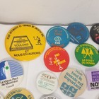 Vintage French Canada Quebec Promo Advertising Oldschool Round Pin Buttons Lot
