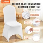 Vevor 100pcs White Stretch Spandex Folding Chair Covers For Wedding Party Dining