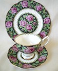 Royal Albert Bone China 3 Piece Set Needle Point England Mint Condition Vintage