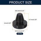 Uxcell 10pcs 3 16   5 9mm  Button Hole Plugs - Snap-in Locking  Black