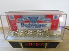 Vintage Budweiser Clydesdales Clear Lighted Beer Sign clock
