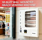 10 Slot Snack Vending Machine For Food drink snack Mounted Money Bill   Coins