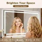 Led Bathroom Vanity Mirror With Lights  Front Light And Backlit  50x30 Lighte   