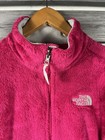 North Face Jacket Womens Medium Pink Fleece Full Zip Osito Fuzzy Pockets