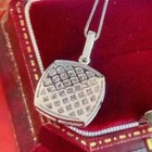Fashion Women Jewelry Zircon 925 Silver Plated Necklace Pendants Lab-created