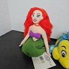 Vintage Disney Store Bean Bag Plush Little Mermaid Ariel  Eric Flounder Lot X 3