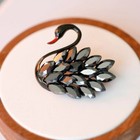 High Quality Designer Rhinestone Swan Brooch Pin Bird Lover Nature Figural