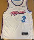 Dwyane Wade Miami Heat City Edition Vice White Swingman Jersey Nike 50 L - Read