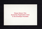 Guarantee Registration Card   Perez-steele Hall Of Fame Postcard  486 10 000