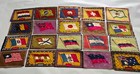 20 Antique Tobacco Cigar Box Felt Flannel Flags Lot   8  X 5 