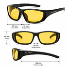 Sport Wrap Hd Night Day Driving Vision Sunglasses Yellow High Definition Glasses