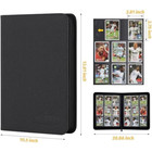 9-pocket Zip Card Binder     540 Double-sided Pu Album For Mtg  Tcg  Sports  black