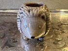 Small Hedgehog Planter-brown Crackle Finish-4   l X 2 25   h-excellent-free Ship-
