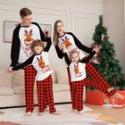 Christmas Family Matching Loungewear Red Crew Neck Printed Pajama Set