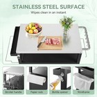 Outdoor Grill Cart With Storage Cabinet kitchen Island With Stainless Steel Top