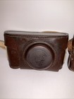 Lot Of 2 Leica E  Leitz Wetzler Brown Leather Camera Case For Rangefinders