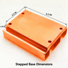 Pure Copper Skived-fin Heat Sink One-piece Construction 3 5    3    1 In  1 6 Lbs 