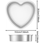 Cake Mould 8 Inch Heart Shaped Cake Pan Aluminum Heart Reusable Mold For Baking
