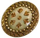 Large Antique Celluloid Perforate Button Nice 1 5 16