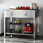 42 X 26 X39 Inch Heavy Duty Stainless Steel Prep   Work Table With Drawers New