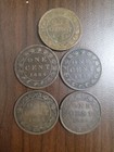 Old Canada 1 Cent Coin Lot 1882h  1884  1888  1893  1896